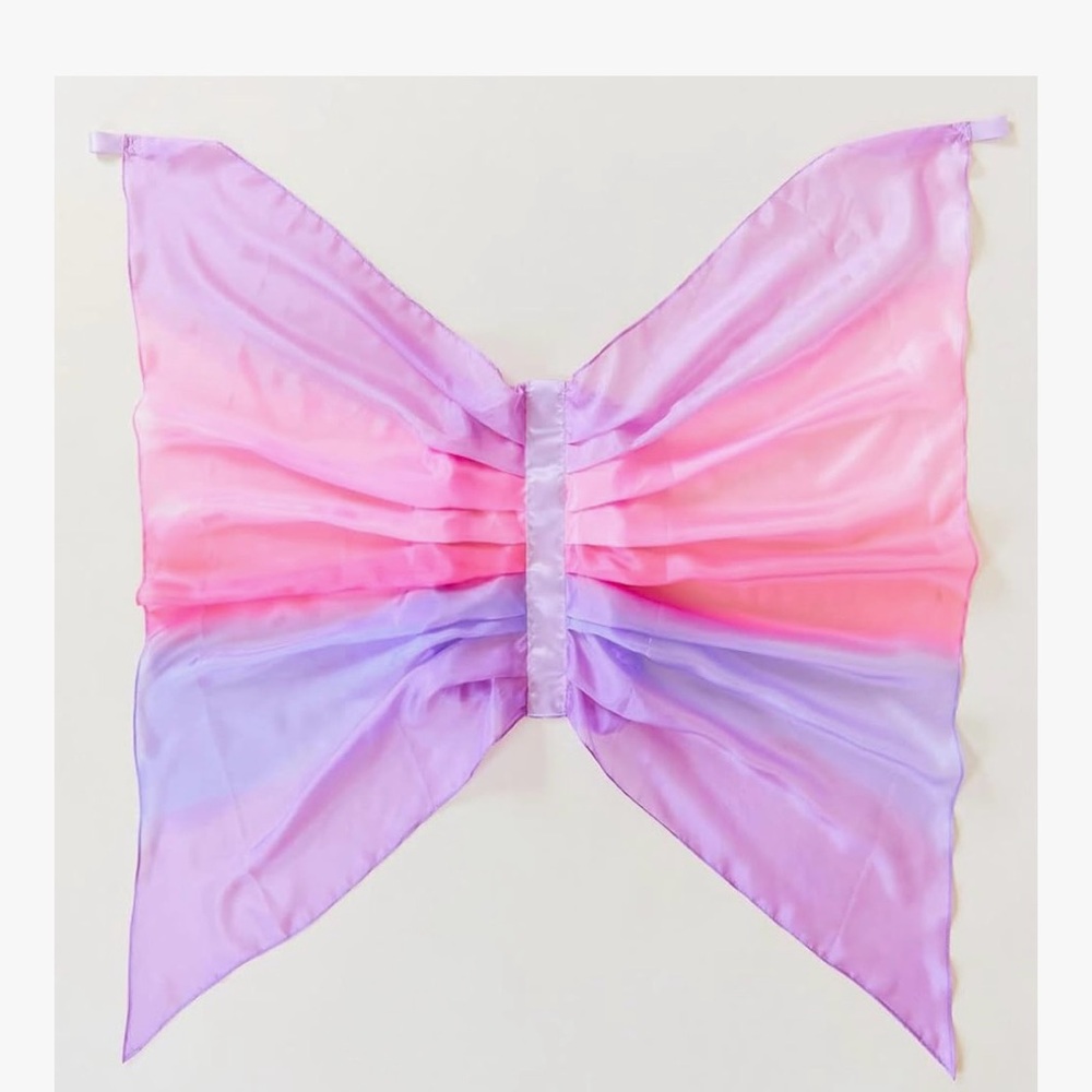 New Unopened Sarah’s Silks Blossom Fairy Wings, Natural Hand Dyed Silk, Age 3-8